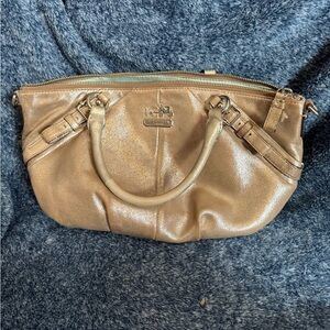 2011 Coach Metallic Gold Satchel Bag
